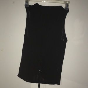 Black draw string tank